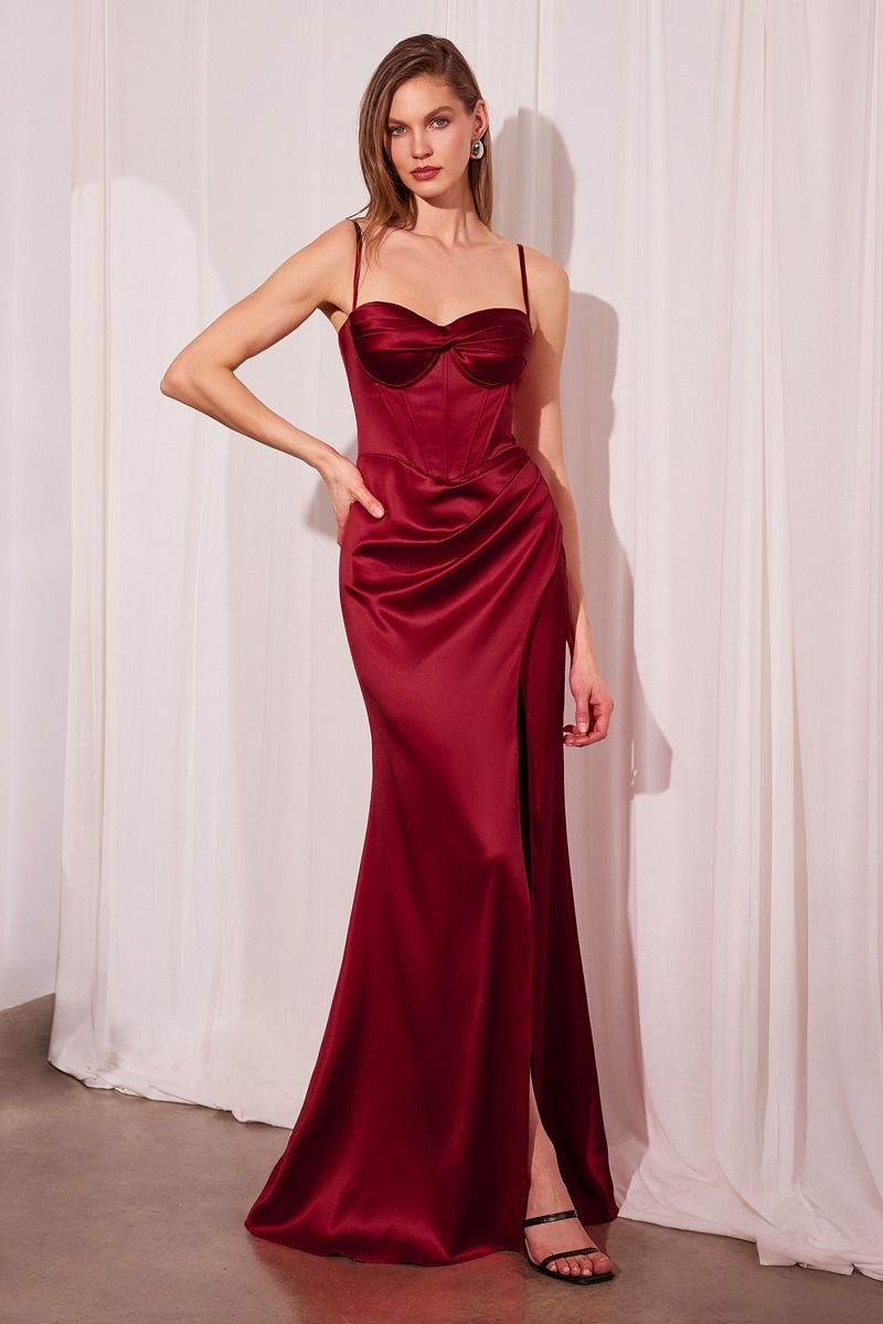 Fitted Dress With A Sweetheart Neckline And Thin Straps - TiendaFitted Dress With A Sweetheart Neckline And Thin StrapsBurgundyXXST608T608TiendaTux - USAT608NightgownFitted Dress With A Sweetheart Neckline And Thin Straps