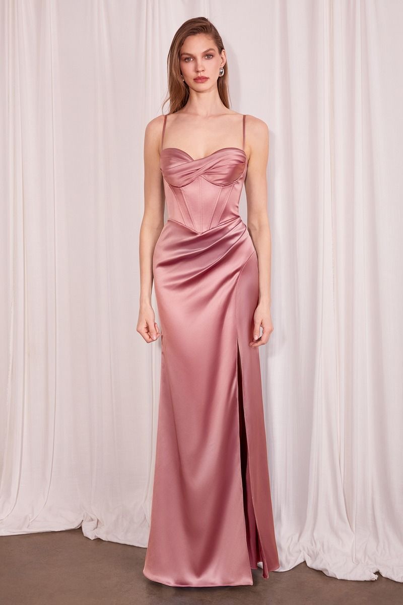 Fitted Dress With A Sweetheart Neckline And Thin Straps - TiendaFitted Dress With A Sweetheart Neckline And Thin StrapsRosewoodXXST608T608TiendaTux - USAT608NightgownFitted Dress With A Sweetheart Neckline And Thin Straps