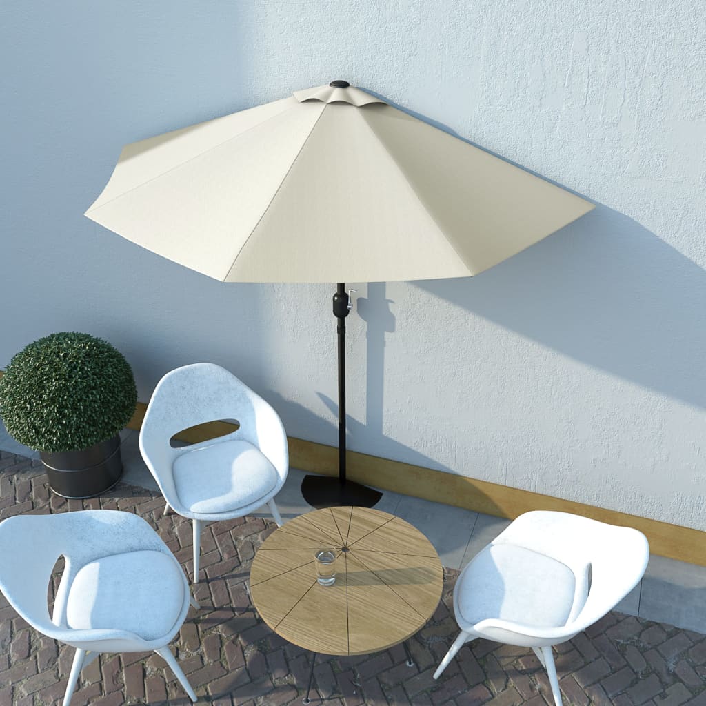 NNEVL Balcony Parasol with Aluminium Pole Sand 270x135 cm Half - TiendaNNEVL Balcony Parasol with Aluminium Pole Sand 270x135 cm Half871847562533944587TiendaNNEVL44587Outdoor Umbrellas & SunshadesNNEVL Balcony Parasol with Aluminium Pole Sand 270x135 cm Half